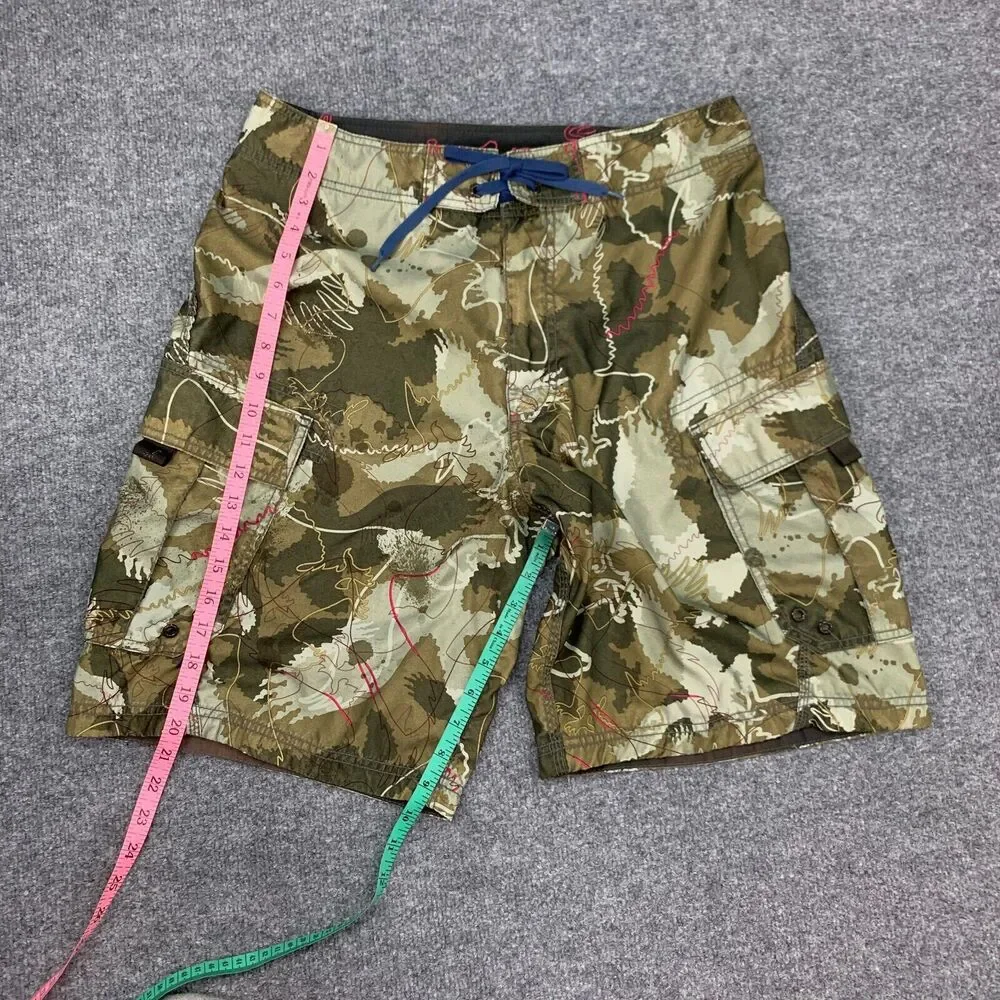 American Eagle Board Shorts Men 32 Camo Blended Fabric Surfing Stretch Quick Dry